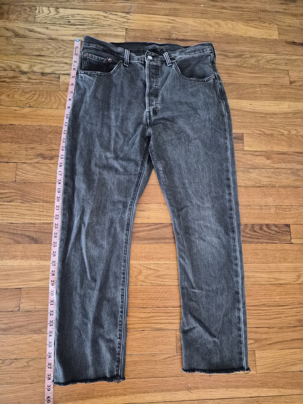 Levi's 501 Slim Straight Gray Jeans